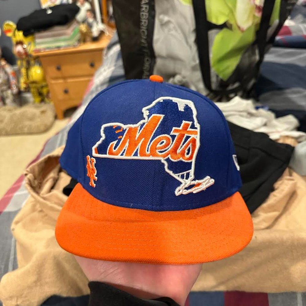 New York Mets Snapback New Era Hat "New York State Logo" Front Mets Logo Back